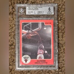 1986 Star Michael Jordan #7 Career Highlights BGS 6 Chicago Bulls